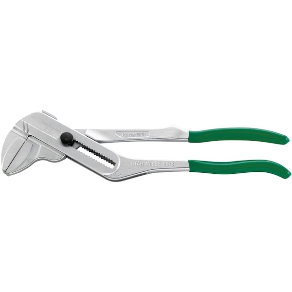 Stahlwille Tools PowerGRIP plier wrench L.253 mm max.jaw opening 46 mm head chrome plated handles dip-coated 65735250 - main